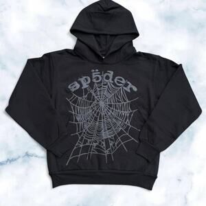 Sp5der phantom web hoodie black
